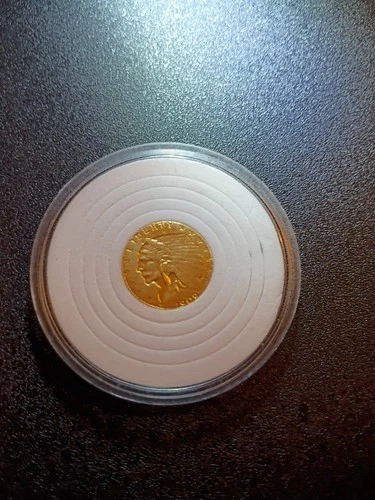 Photo of a 1909-P Indian Quarter Eagle from an eBay listing that sold on Jul 3, 2026