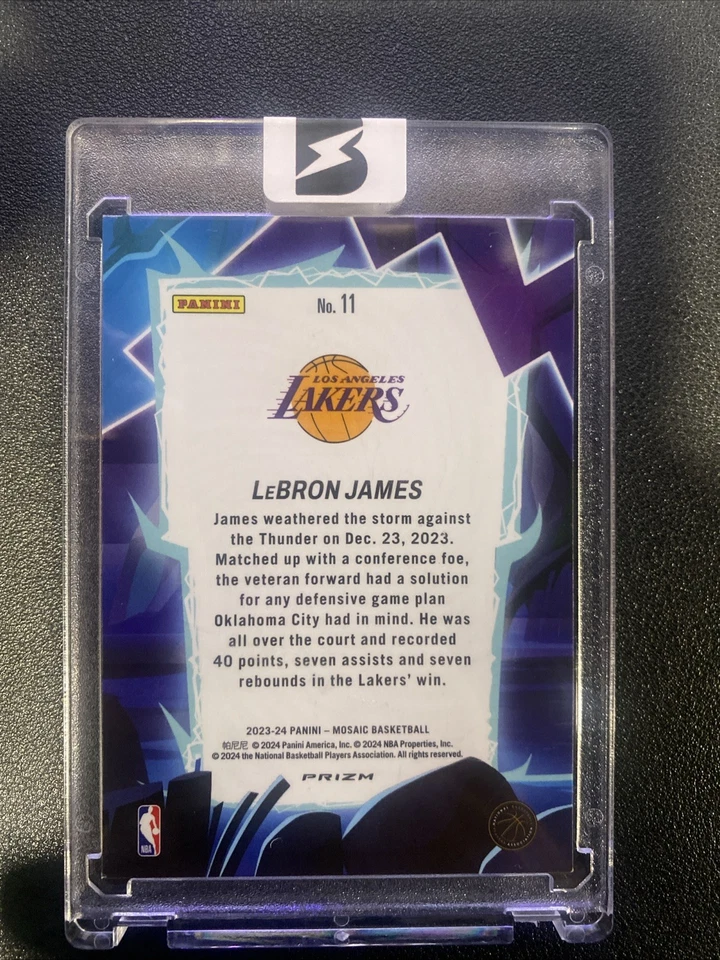 2023-24 Panini Mosaic LeBron James #11 Storm Chasers Lakers Case Hit SSP - Image 2 of 2