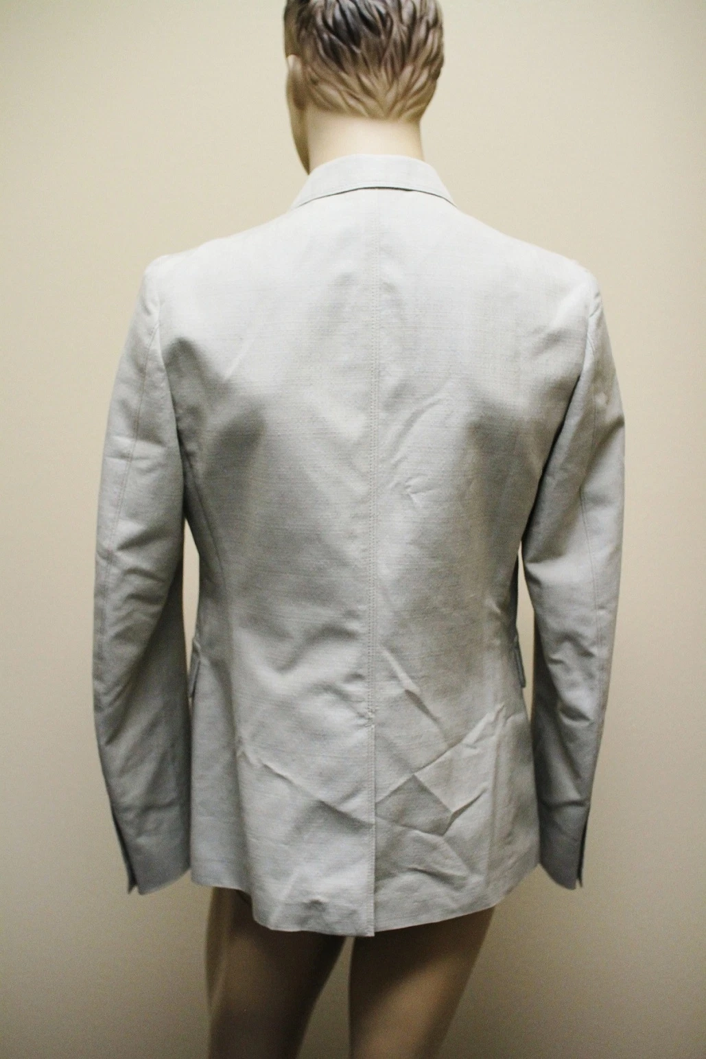 $1740 Nuovo Cappotto Giacca Uomo GUCCI Blazer 48R US 38R Beige Blu 256516