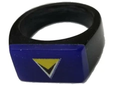 Jewelry Acrylic Saint St Lucia Lucian Ring Flag Mini Banner Country Badge Island