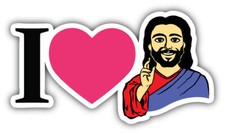 I Love Jesus Religion Car Bumper Sticker Decal - ''SIZES''
