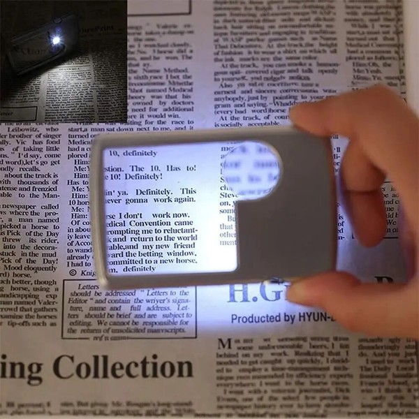 Lupa con luz led portátil  lupa de bolsillo, iluminación, lectura 2 en 1