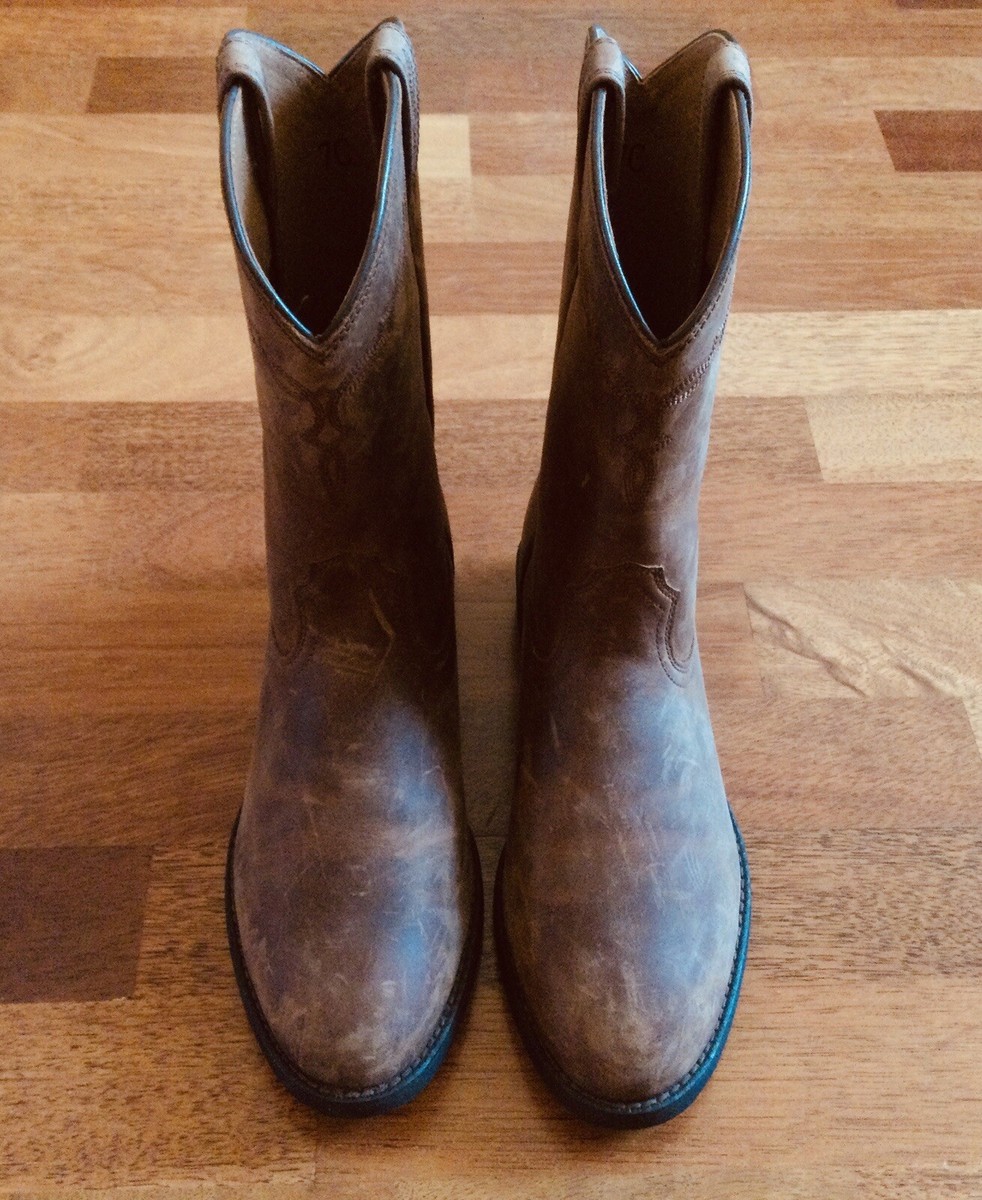 Bottes équitation Cuir Pleine Fleur Bottes Western Femme ARIAT Anthem - Imperméables - Marron Vieilli - 36 EU Bottes équitation Imperméables