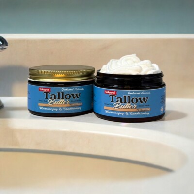Tallow Butter Unscented - Whipped Grass Fed Beef Tallow Butter Handmade