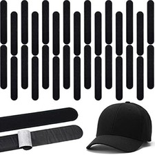 Hat Sweat Liner 30 Pcs Cap Absorbent Sweat Pad Hat Sweat Protector Medium Black
