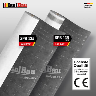 Unterspannbahn 15 - 375m² Dach Unterdeckbahn 135g/m² Dachbahn Schalungsbahn