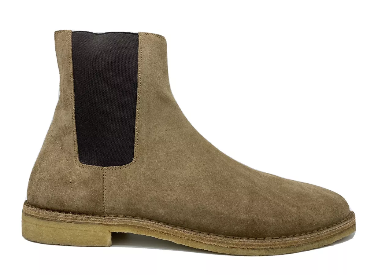 Saint Laurent Khaki Suede Chelsea Boots size US 16, Made in Italy | eBay