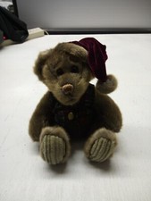 Velvet Plaid Teddy Bear Christmas Minky Plush Animal Toy First and Main 8" tags