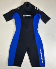 ScubaMax Island 2 Women's Wetsuit 2mm Blue Black Shorty Size S Scuba Dive Surf