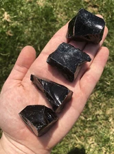 Raw Black Obsidian Stone, Natural Black Obsidian from Mexico