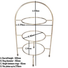 CHEF-HUB SILVER COLOUR AFTERNOON TEA CAKE STAND BIRTHDAY WEDDING PARTY  3 SIZES