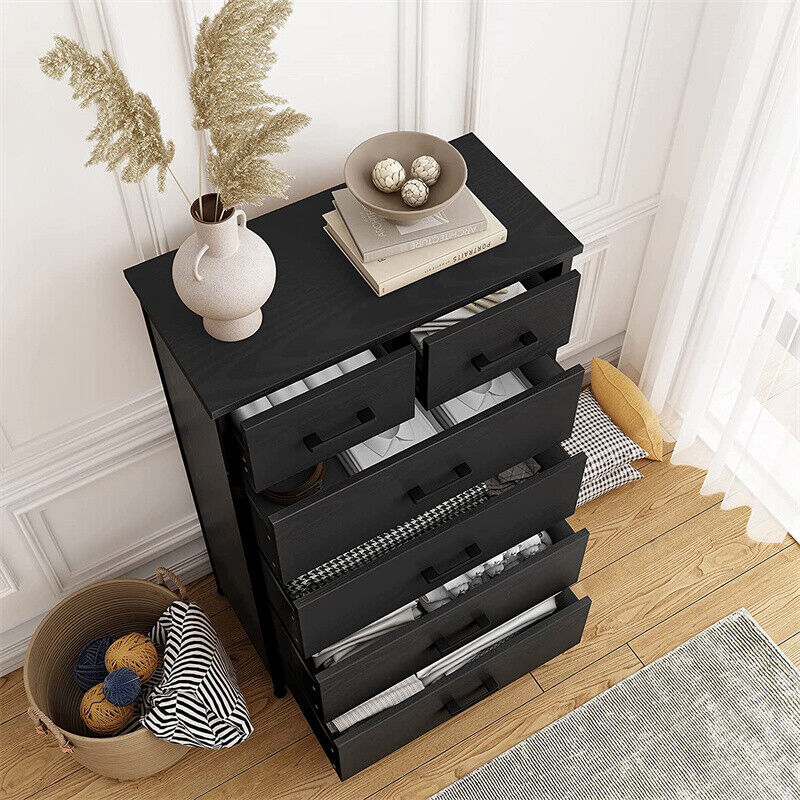 Storage Dresser 6 Drawer Tower Dres Wood Clothes Store gift