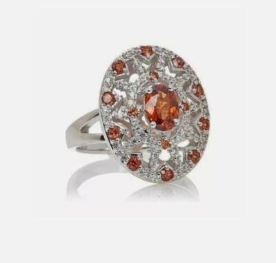 Colleen Lopez ''Enamoured by Glamour'' Zircon & Gem Sterling Silver Cocktail Ring6