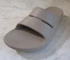 New OOFOS Amputee Left Beige OOahh Slide Sandals Unisex Size Men 10 Women 12
