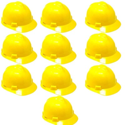 MSA V-Gard Protective Hat Pinlock Cap Glaregard Underbrim, Type 1 Class E, 10 Pc