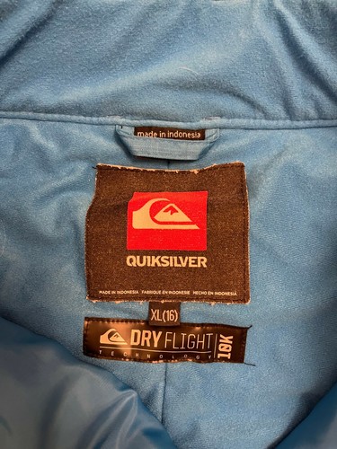 QUIKSILVER BOYS BRIGHT BLUE SIZE XL 16 SNOW PANTS YOUTH 10K SKI DRY FLIGHT - Picture 3 of 5