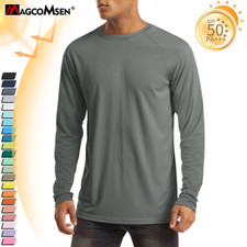 Men's Long Sleeve Shirts UPF 50 UV Sun Protection Athletic Shirt Run Rash Guard