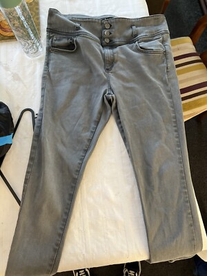 marks and spencer uk 18 womens dark grey high waist skinny jeans