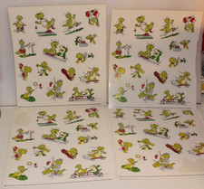 MAX THE DRAGON STICKERS 4 SHEETS 69 UNUSED SCRAPBOOK STICKER KIDS CARTOON SPORT