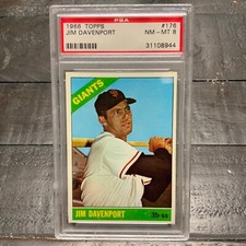 1966 Topps Jim Davenport #176 *Giants* PSA 8 NM-MT