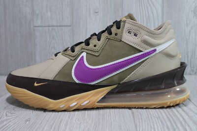 Nike x Atmos Lebron 18 Low ''Viotech'' Basketball Shoes Khaki Mens 9.5 CW3153-200
