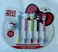 Hello Kitty  Friends Toothbrush Collection  Travel Cover 5 Count NIB Authentic