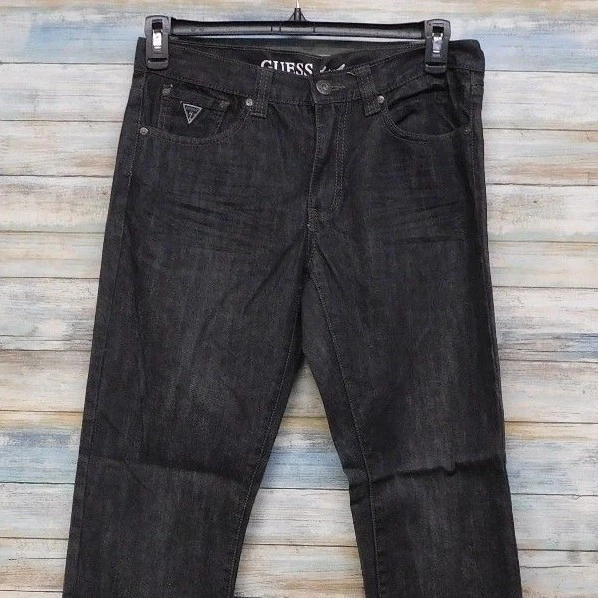 Guess Jeans Niño Brit Rocker Talla 16 Negro Ajustado Recto 100% Algodón (3672) Foto 4 de 4