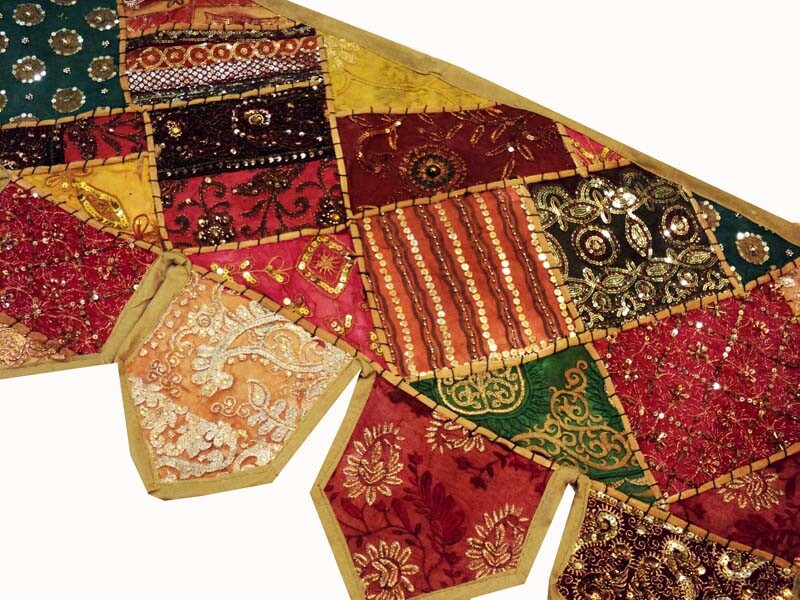 Indian Patchwork Embroidered Ethnic Door Decoration Valances Toran Wall Hanging