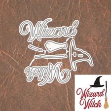 Wizard & Witch Words w Broom & Hat Cutting & Embossing Dies – Halloween Magic