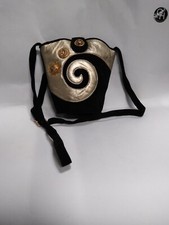 Black and Gold Suade Pouch