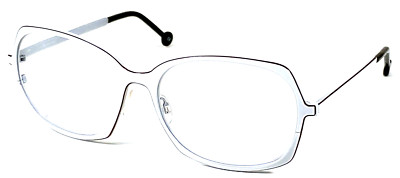 LA EYEWORKS  JERSEY 411  0109 Titanium Ivory White/Brown Sunglasses Frame 