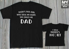 Father Daughter Matching t-shirts New Dad Daddy Baby Birthday Christmas Gift