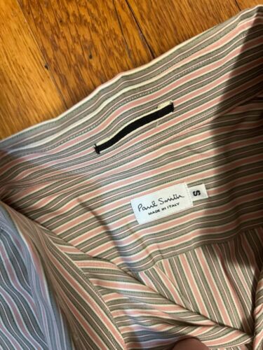 Camicia Abito PAUL SMITH Uomo SmallPink Grigio Righe Made in Italy dettagli - Foto 3 di 3