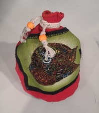 Native American Dance Regalia Bag Drawstring Pouch Filled with Sage - 6" Tall