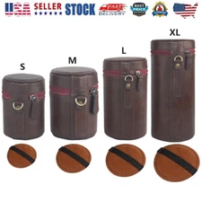 Leather Camera Lens Bag Retro Lens Case for Canon Nikon Sony Pentax Fujifilm
