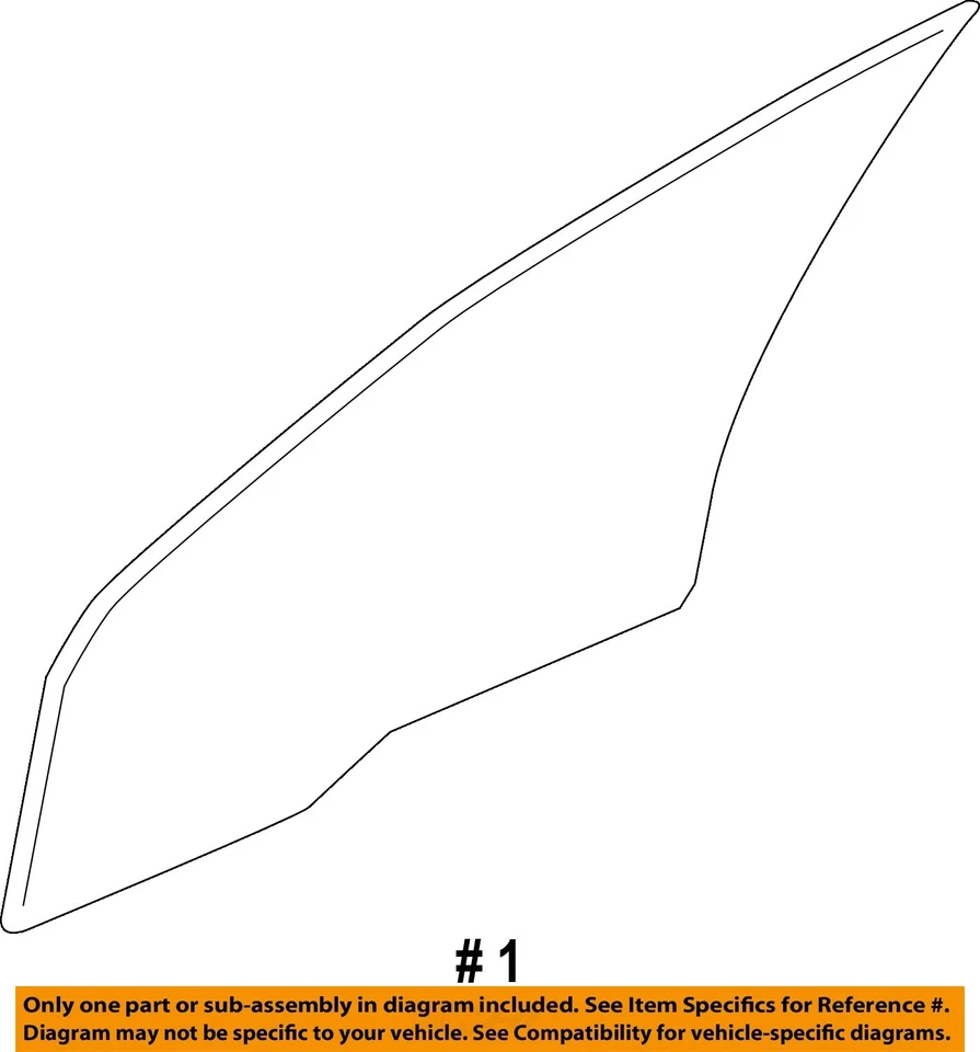 Puerta delantera derecha buen cristal Z OEM 1995 2005 Chevrolet Cavalier Foto 4 de 4