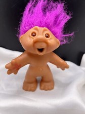 2001 Playmates Troll Company Doctor Nurse Troll Doll 4" Plus Sign On Hand Fushia