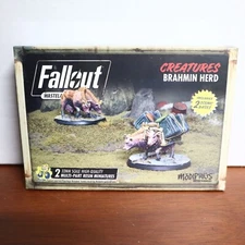 Modiphius Fallout Wasteland Warfare 32mm Creatures - Brahmin Herd SW (New)