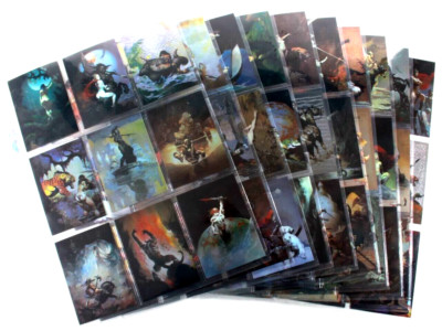 1996 COMIC IMAGES THE BEST OF FRAZETTA COMPLETE SET OF 90/90 CHROMIUM CARDS MINT