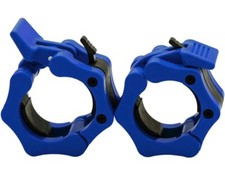 Barbell Clamps 2 inch, Heavy Duty Exercise Quick Release Pair.  BLUE 