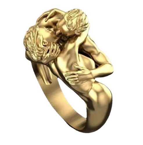 Jewelry Golden Men and Women Love Art Ring Rings New Arrival - Picture 3 of 5