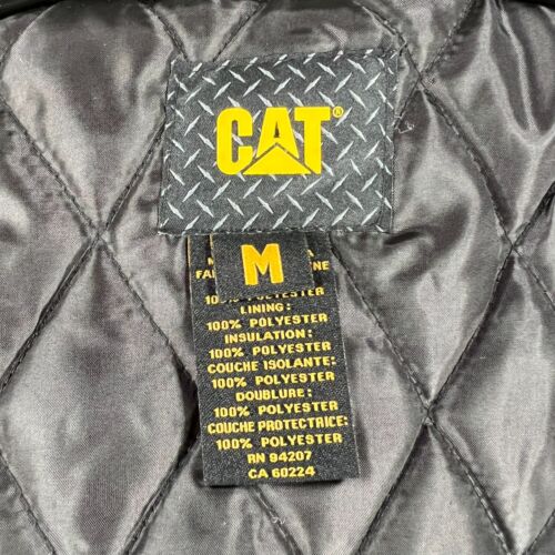 Caterpillar CAT Insulated Work Parka Mens Medium Black Gray Utility Work New - Picture 3 of 18