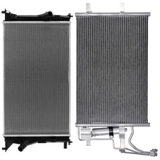 Aluminum Radiator & AC Condenser Cooling Kit For 2006-2010 Mazda 5 2.3L