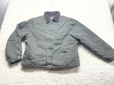Vintage CARHARTT Green Detroit Corduroy Collar Quilt Lined Jacket Men  s 2XL