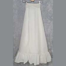 VINTAGE White Crinoline Petticoat Sz 5 Ruffled Layered Zipper Full Puffy Prairie