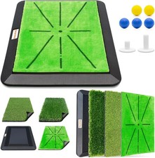Golf Hitting Mat with Instant Swing Path Feedback  3 Replaceable Golf Practice