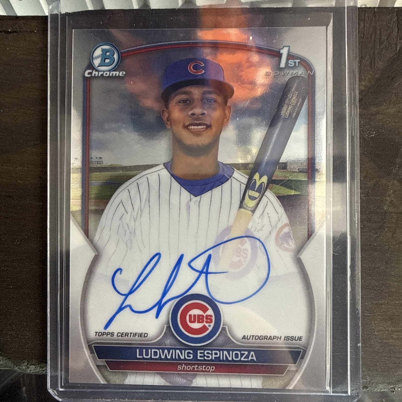 LUDWING ESPINOZA 2023 BOWMAN CHROME 1ST BASEBALL AUTOGRAPH CUBS AUTO