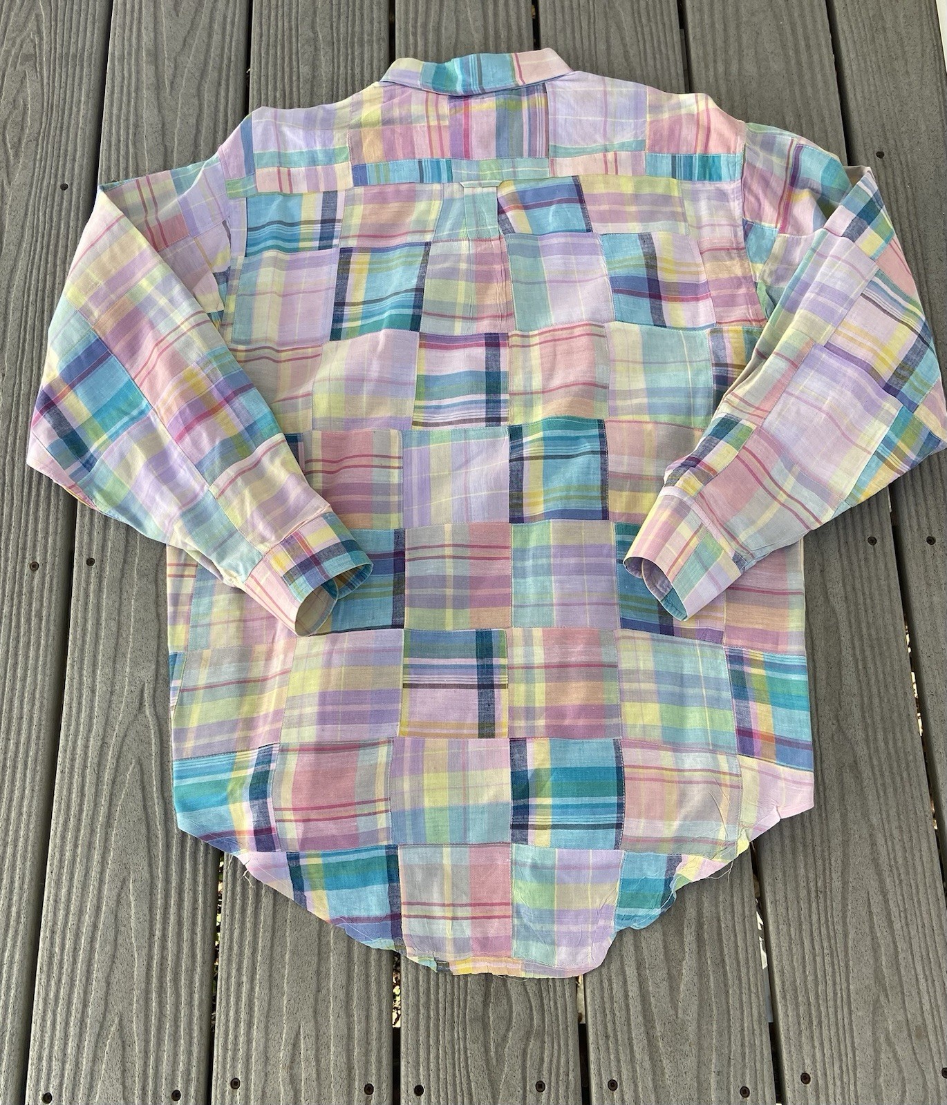 Duck Head Madras Patchwork Button Down Shirt Mens… - image 9