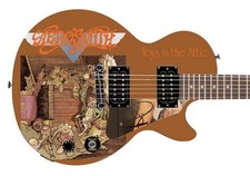 Steven Tyler Signed Aerosmith Custom Toys In The Attic Epiphone Guitar JSA COA