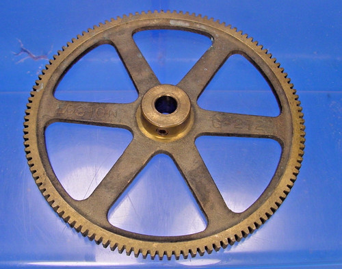 BOSTON GEAR G-272 BRONZE SPUR GEAR-CLOCK ETC 24 PITCH 120 TEETH 3/8 BORE